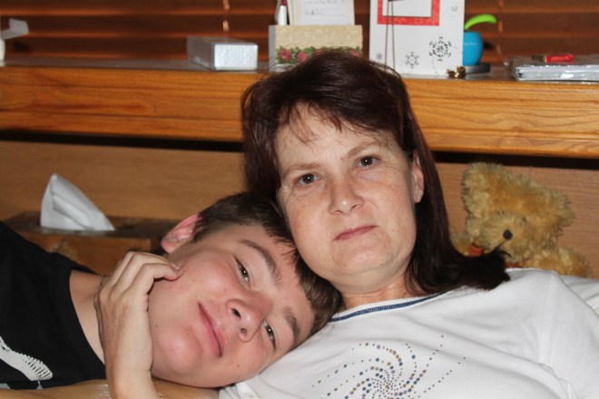 Vic and Jon-Daniel after taking Communion