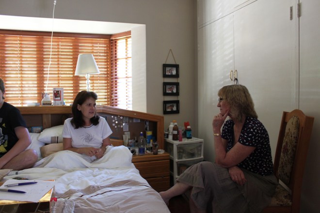 Chris ministering to Vic