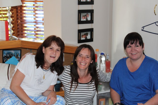 Vic, Tracey and Angela sharing a laugh