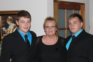 The boys and I before the memorial service