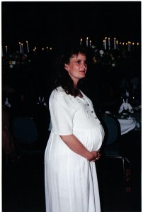 Vic proudly pregnant with Jon-Daniel