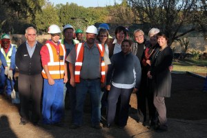 Steering Committee and Construction Team on site