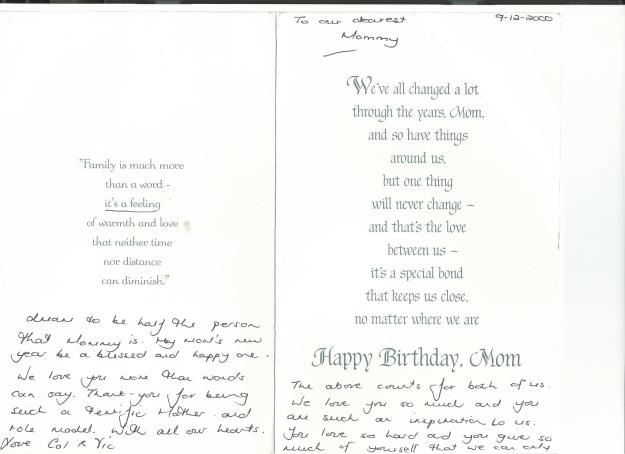 Bday card 2000